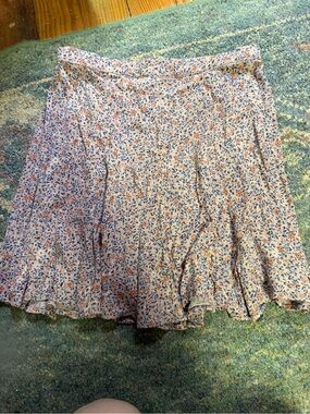 American Eagle Outfitters Floral Circle Skirt in Pink & Blue